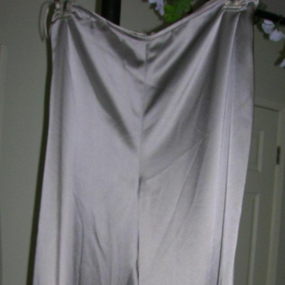 DESIGNER Womens CARMEN MARC VALVO Formal HOLIDAY Pant Suit SILVER GRAY Sz 12 14 - Picture 3 of 6
